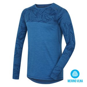 Husky Pánské triko s dlouhým rukávem S, tm. modrá Merino termoprádlo