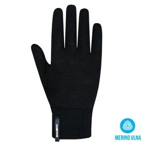 Husky Merglov M, černá Unisex merino rukavice