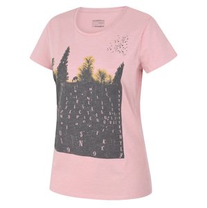 Husky Tee Forest L S, růžová Dámské bavlněné triko