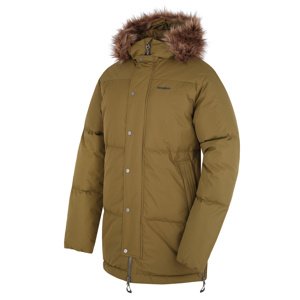 Husky Downbag M XL, dk. khaki Pánský péřový kabát