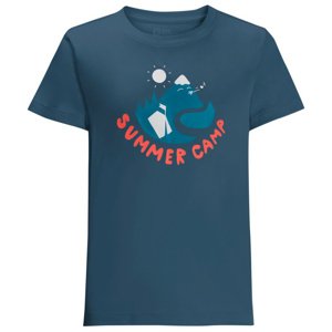 Jack Wolfskin Summer Camp T K 164, dark sea Dětské funkční triko