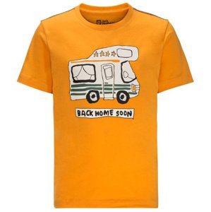 Jack Wolfskin Wolf & Van T B 152, orange pop Dětské bavlněné triko