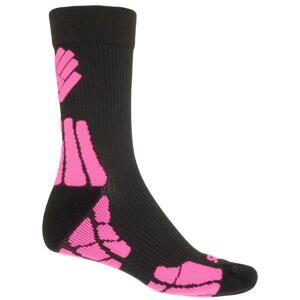 Sensor Ponožky Hiking Merino Wool černá/růžová 43-46