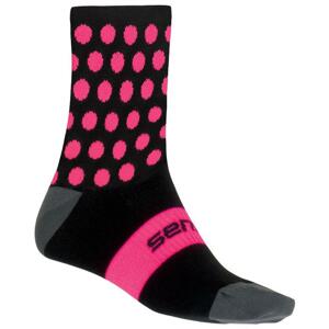 Sensor Ponožky Dots černá/růžová 39-42