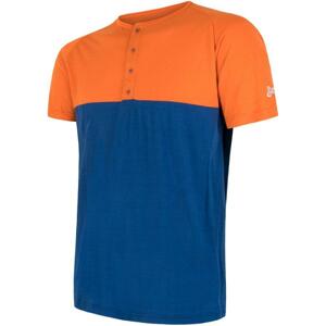Sensor AIR PT pánské triko kr.rukáv s knoflíky oranžová/modrá