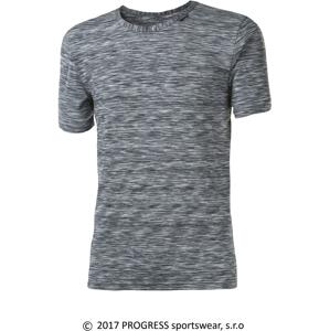 Progress MG MELIS pánske tričko s krátkym rukávom černý melír