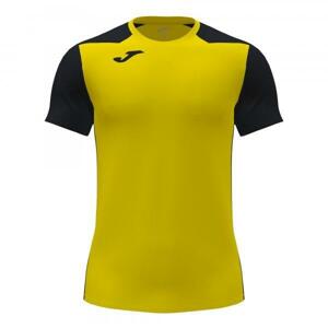 Joma Record II Short Sleeve T-Shirt Yellow Black 4XS-3XS