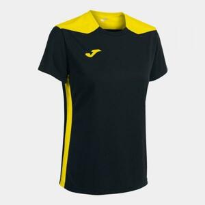Joma Championship VI Short Sleeve T-Shirt Black Yellow M