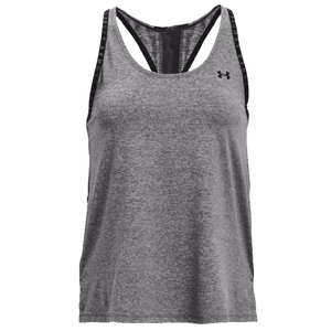 Under Armour Knockout Mesh Back Tank-GRY XS