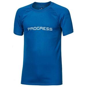Progress DF NKR PRINT pánské termo tričko krátký rukáv modrá/bílá