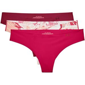 Triumph kalhotky Under Armour Pure Stretch Hipster Print 3 Pack 656 Pink Knock Out Black Rose