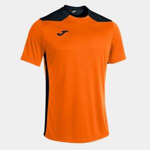 Joma Championship VI Short Sleeve T-Shirt Orange Black XL
