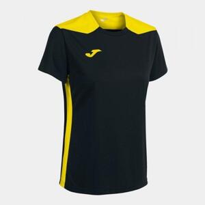Joma Championship VI Short Sleeve T-Shirt Black Yellow XS