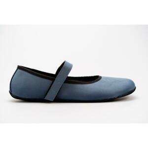 Ahinsa Shoes Barefoot balerínky Ananda modrý Nubuk 35