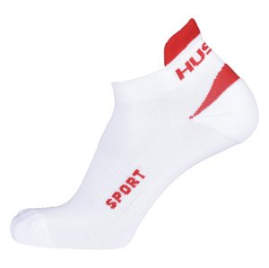 Husky Sport M (36-40), bílá/červená Ponožky