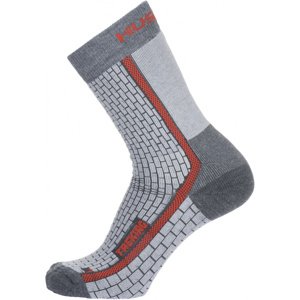 Husky Treking M (36-40), šedá/červená Ponožky
