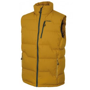 Husky Deep M L, žlutozelená Pánská péřová vesta na zip