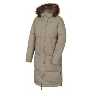 Husky Downbag L XL, sv. khaki Dámský péřový kabát