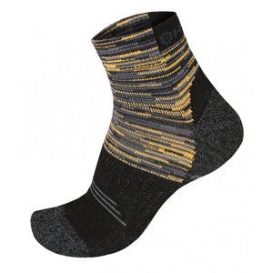 Husky Hiking M (36-40), černá/žlutá Ponožky