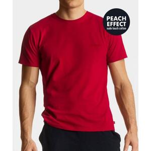 Atlantic Pánské tričko s krátkým rukávem - červené Velikost: S