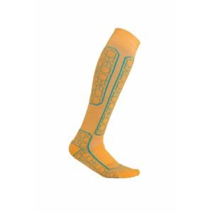 Dámské merino ponožky ICEBREAKER Wmns Ski+ Medium OTC Alpine Geo, Solar/Flux Green velikost: 38-40 (M)
