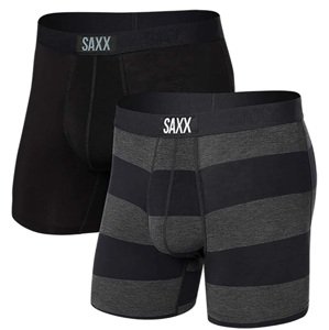 Saxx VIBE SUPER SOFT BB 2PK graphite ombre rugby/black Velikost: L boxerky
