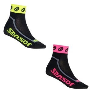 SENSOR PONOŽKY 2-PACK RACE LITE SMALL HANDS reflex žlutá-růžová Pohlaví: Děti ponožky