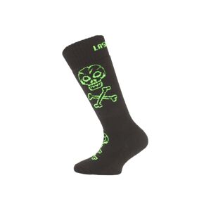 Lasting dětské merino lyžařské ponožky SJC černé Velikost: (34-37) S