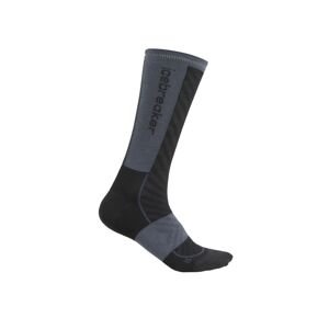 Dámské merino ponožky ICEBREAKER Wmns Merino Run+ Ultralight Crew, Black/Graphite velikost: 41-43 (L)