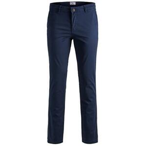 Jack&Jones Pánské kalhoty JJIMARCO Slim Fit 12150148 Navy Blazer 38/34