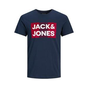 Jack&Jones PLUS Pánské triko JJELOGO Regular Fit 12158505 Navy Blazer 3XL, XXXL