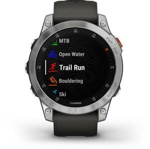 GARMIN chytré sportovní GPS hodinky epix PRO Glass, Silver/Gray Band