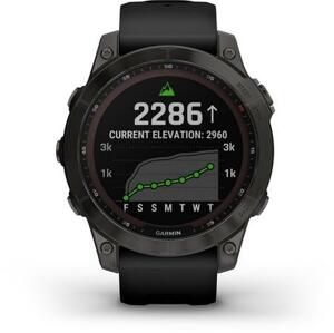 GARMIN chytré sportovní GPS hodinky fenix 7 PRO Sapphire Solar, Grey DLC Titanium / Black Band