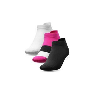 4F Dámské nízké ponožky, deep, black+hot, pink+white, 39 - 42
