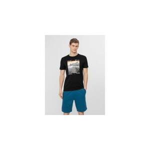 4F Pánské běžecké tričko, deep, black, XXL