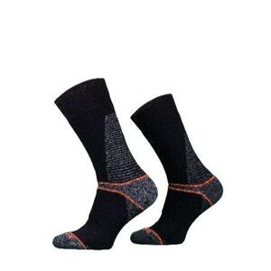 COMODO Outdoorové Merino ponožky TRE8, černá,, tm., šedá, 43 - 46