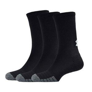 Under Armour Dětské sportovní ponožky HeatGear 3pk Crew Yth - velikost M black S, Černá