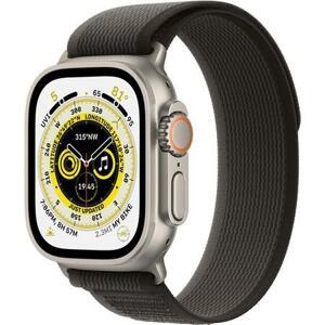 Apple Watch Ultra GPS + Cellular, 49mm Titanium Case with Black/Gray Trail Loop - S/M