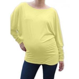 Be MaaMaa Symetrická těhotenská tunika - žlutá