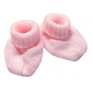 Baby Nellys star hand made pletené botičky capáčky růžové