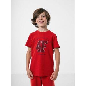 4F Chlapecké bavlněné tričko red 164