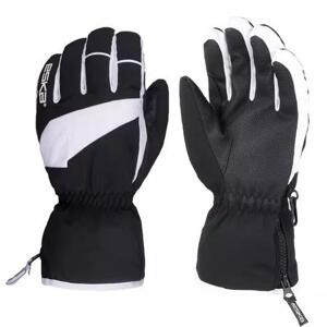 Eska Lyžařské rukavice Mykel black/white 7, Černá / bílá