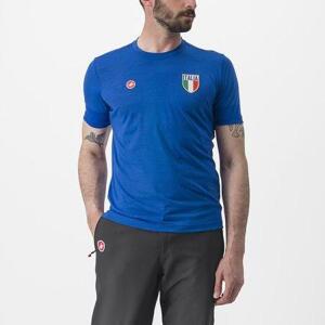 Castelli – pánské triko Italia Merino Tee, azzuro italia XL