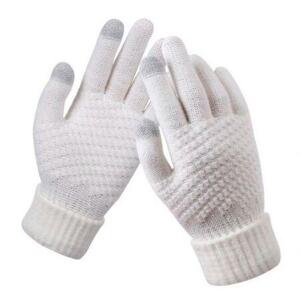 KAXL Dotykové zimní rukavice, bílé