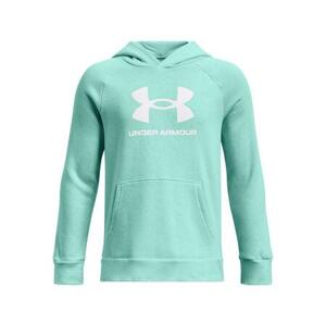 Under Armour Chlapecká mikina Rival Fleece BL Hoodie neo turquoise YS