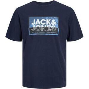 Jack&Jones Pánské triko JCOLOGAN Standard Fit 12253442 Navy Blazer M