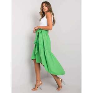 Fashionhunters Zelená sukně RUE PARIS s vázáním L / XL