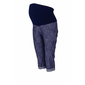 Be MaaMaa Těhotenské 3/4 kalhoty s elastickým pásem - granát/melírované M (38)