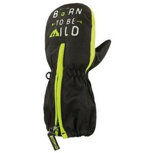 Eska Dětské zimní rukavice Bang - velikost 1J black | acid lime 1J
