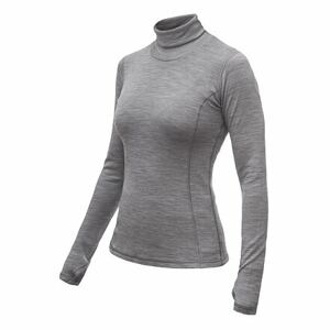SENSOR MERINO BOLD dámské triko dl.rukáv roll neck cool gray Velikost: XL